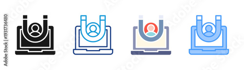 User Targeting icon set multiple style collection
