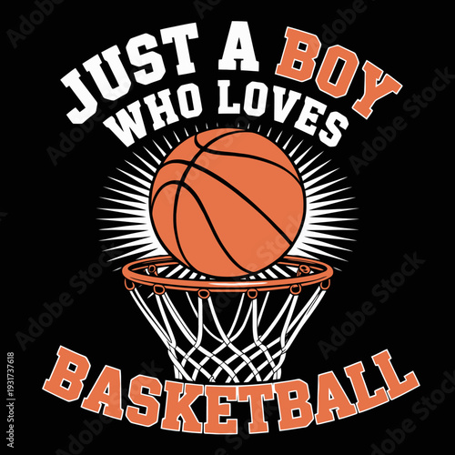 A basketball rests perfectly within a hoop, surrounded by rays