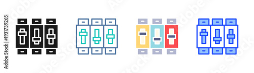 Fuse Panel icon set multiple style collection