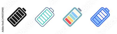 Battery Power icon set multiple style collection
