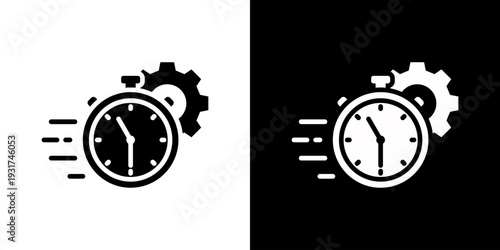 Deadline Icon Set Vector Collection Isolated In Black And White