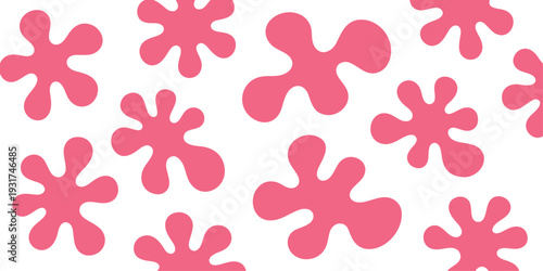 Abstract organic blob pattern background with pink fluid shapes playful modern design for wallpapers textiles and branding