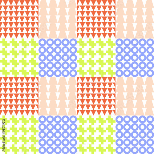 Colorful Geometric seamless pattern, vector, design, illustration, background