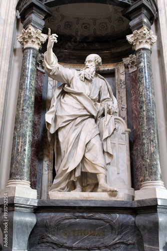 Statue of Saint Thomas apostle August 2024