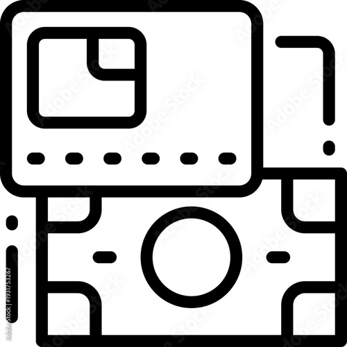 payment method line icon. Clean and minimalist vector icon for websites, mobile apps, presentations, and logos. Fully scalable and customizable for any project.