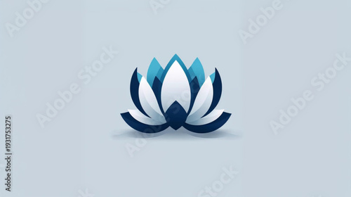 Vector Illustration of Futuristic Lotus Flower