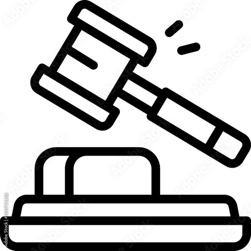 auction line icon. Clean and minimalist vector icon for websites, mobile apps, presentations, and logos. Fully scalable and customizable for any project.