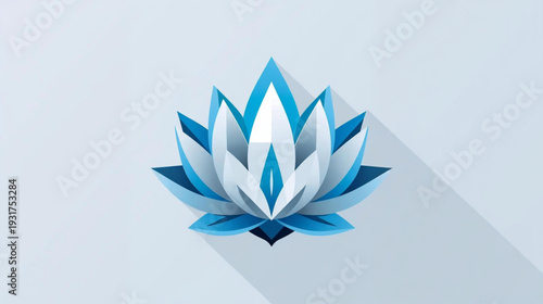 Vector Illustration of Futuristic Lotus Flower