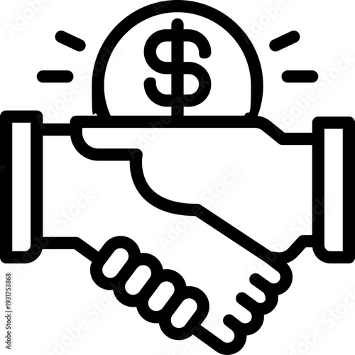 partnership line icon. Clean and minimalist vector icon for websites, mobile apps, presentations, and logos. Fully scalable and customizable for any project.