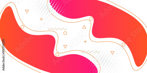 Colorful banner template with gradient color. Design with liquid form. with a combination of yellow and pink with a modern and luxurious concept