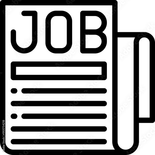 newspaper line icon. Clean and minimalist vector icon for websites, mobile apps, presentations, and logos. Fully scalable and customizable for any project.