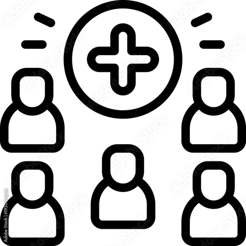 new employee line icon. Clean and minimalist vector icon for websites, mobile apps, presentations, and logos. Fully scalable and customizable for any project.