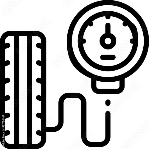 pressure line icon. clean and minimalist vector icon for websites, mobile apps, presentations, and logos. fully scalable and customizable for any project.