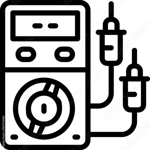 voltmeter line icon. clean and minimalist vector icon for websites, mobile apps, presentations, and logos. fully scalable and customizable for any project.