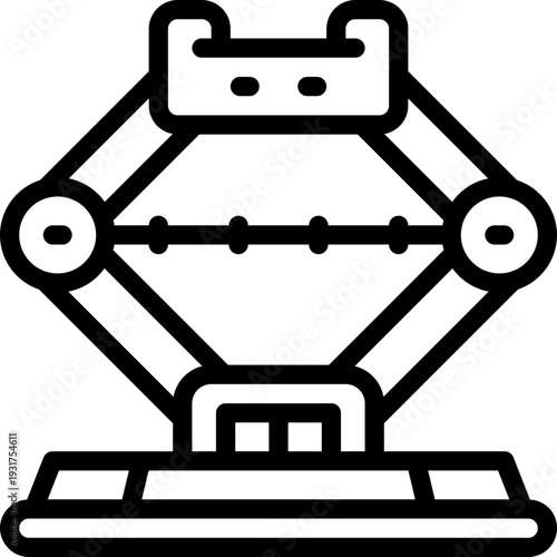 car jack line icon. clean and minimalist vector icon for websites, mobile apps, presentations, and logos. fully scalable and customizable for any project.