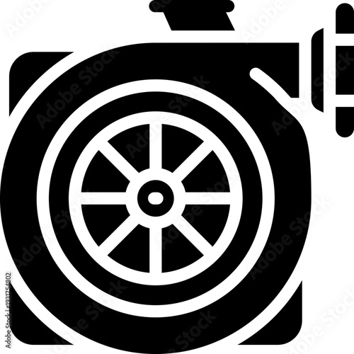 turbo glyph icon. strong and solid vector icon for websites, mobile interfaces, presentations, and visual branding. high quality and easy to edit.