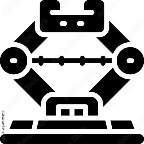 car jack glyph icon. strong and solid vector icon for websites, mobile interfaces, presentations, and visual branding. high quality and easy to edit.