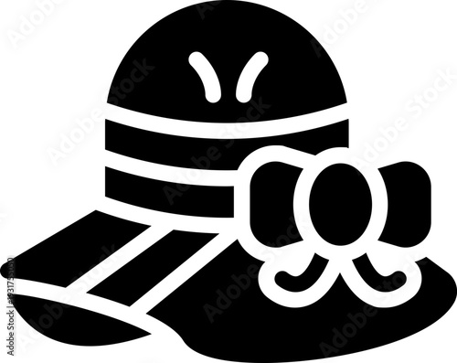 hat glyph icon. Strong and solid vector icon for websites, mobile interfaces, presentations, and visual branding. High quality and easy to edit.