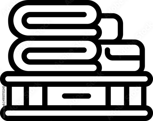 blanket line icon. Clean and minimalist vector icon for websites, mobile apps, presentations, and logos. Fully scalable and customizable for any project.