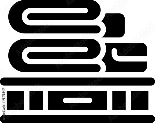 blanket glyph icon. Strong and solid vector icon for websites, mobile interfaces, presentations, and visual branding. High quality and easy to edit.