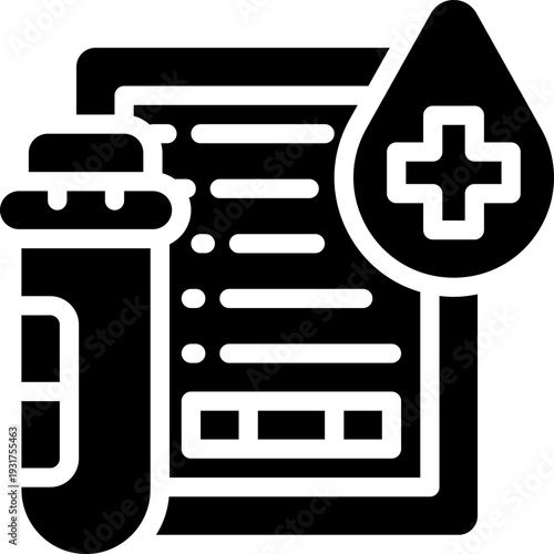 blood test glyph icon. Strong and solid vector icon for websites, mobile interfaces, presentations, and visual branding. High quality and easy to edit.