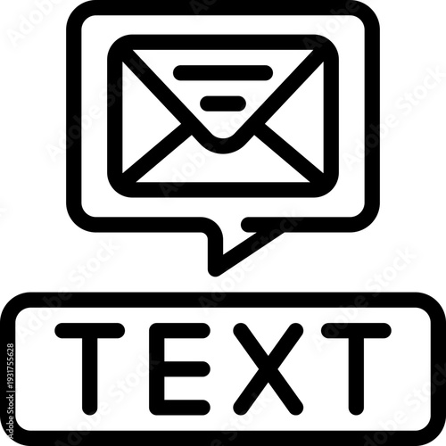 text message line icon. Clean and minimalist vector icon for websites, mobile apps, presentations, and logos. Fully scalable and customizable for any project.