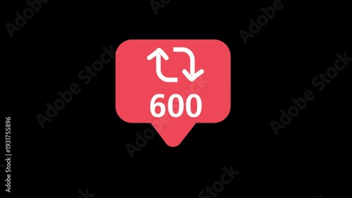 social media numbers increase animation