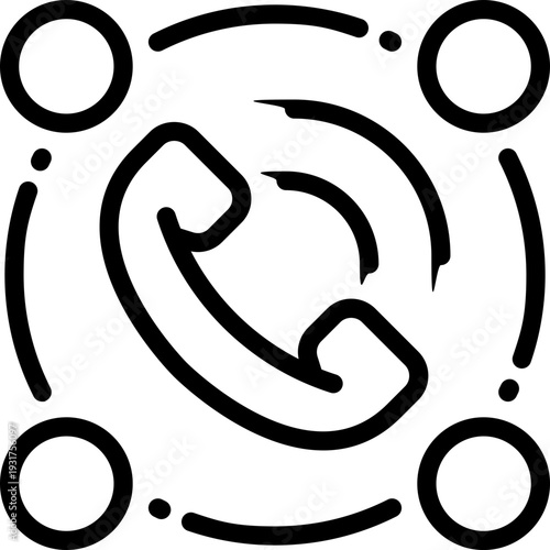 call center line icon. Clean and minimalist vector icon for websites, mobile apps, presentations, and logos. Fully scalable and customizable for any project.