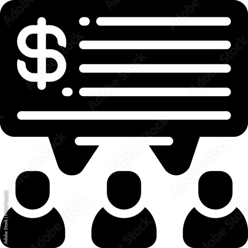 teamwork glyph icon. Strong and solid vector icon for websites, mobile interfaces, presentations, and visual branding. High quality and easy to edit.