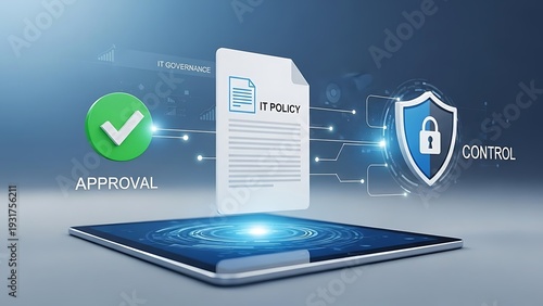 Digital IT Governance Concept with Policy Approval and Security Control