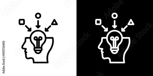 Open Innovation Icon Set Vector Collection Isolated In Black And White