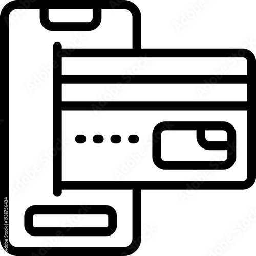 payment line icon. Clean and minimalist vector icon for websites, mobile apps, presentations, and logos. Fully scalable and customizable for any project.