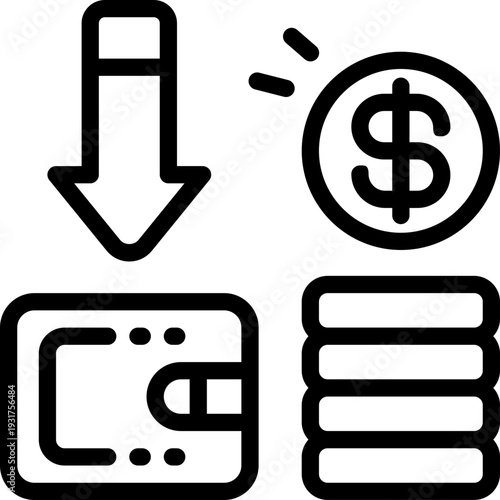 income line icon. Clean and minimalist vector icon for websites, mobile apps, presentations, and logos. Fully scalable and customizable for any project.