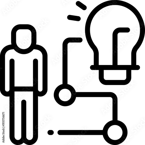 experience line icon. Clean and minimalist vector icon for websites, mobile apps, presentations, and logos. Fully scalable and customizable for any project.