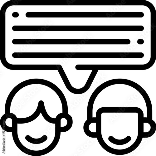 negotiation line icon. Clean and minimalist vector icon for websites, mobile apps, presentations, and logos. Fully scalable and customizable for any project.