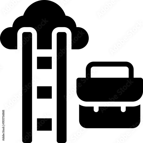 career path glyph icon. Strong and solid vector icon for websites, mobile interfaces, presentations, and visual branding. High quality and easy to edit.