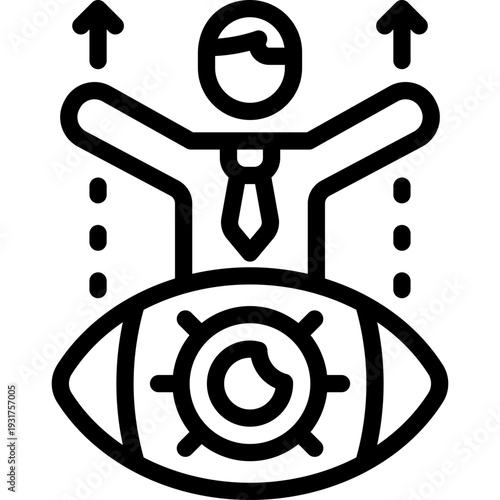 vision line icon. Clean and minimalist vector icon for websites, mobile apps, presentations, and logos. Fully scalable and customizable for any project.