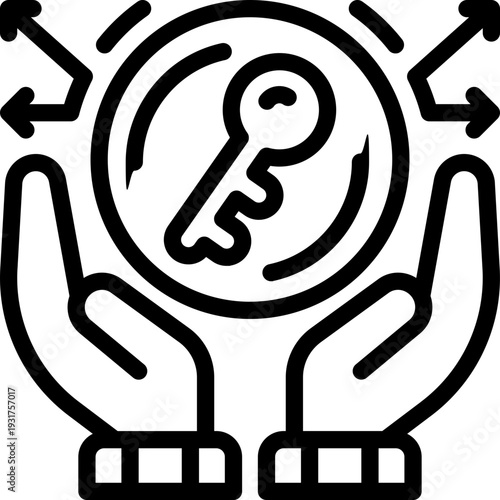 opportunity line icon. Clean and minimalist vector icon for websites, mobile apps, presentations, and logos. Fully scalable and customizable for any project.