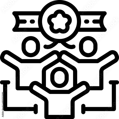 team line icon. Clean and minimalist vector icon for websites, mobile apps, presentations, and logos. Fully scalable and customizable for any project.