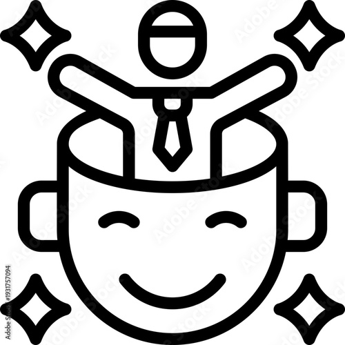 self motivation line icon. Clean and minimalist vector icon for websites, mobile apps, presentations, and logos. Fully scalable and customizable for any project.