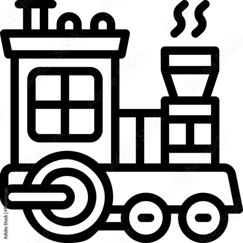 train line icon. Clean and minimalist vector icon for websites, mobile apps, presentations, and logos. Fully scalable and customizable for any project.