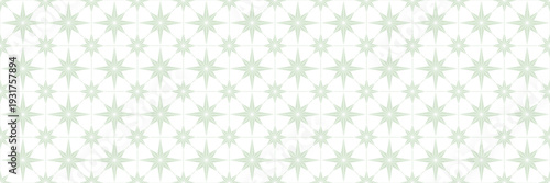 Light green star tile geometric modern seamless pattern banner background