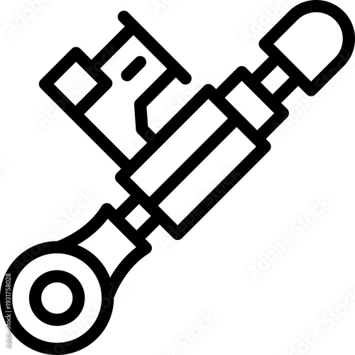 damper line icon. Clean and minimalist vector icon for websites, mobile apps, presentations, and logos. Fully scalable and customizable for any project.