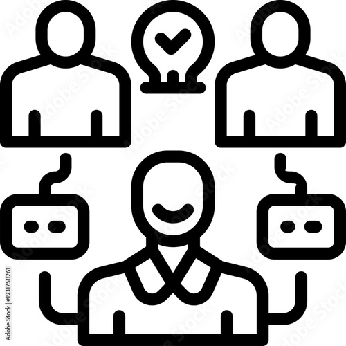 stakeholder line icon. Clean and minimalist vector icon for websites, mobile apps, presentations, and logos. Fully scalable and customizable for any project.