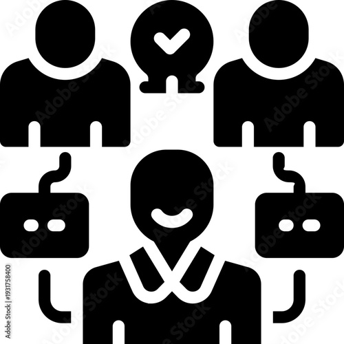 stakeholder glyph icon. Strong and solid vector icon for websites, mobile interfaces, presentations, and visual branding. High quality and easy to edit.