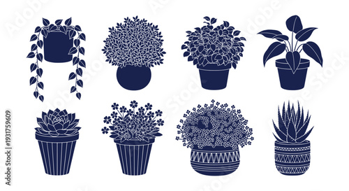 Blue Hand Drawn Japanese Cultural Symbols Collection including Geisha Sushi Pagoda and Torii Gate