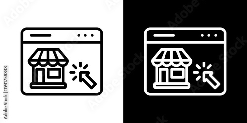 Ecommerce Icon Set Vector Collection Isolated In Black And White