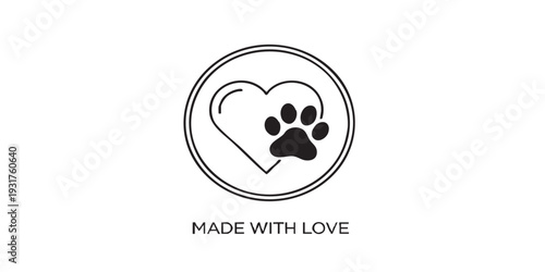Cruelty free cream icon, made with love concept, not tested on animals symbol, minimal flat vector design, black and white only, simple silhouette style, clean outline, isolated on white background, s