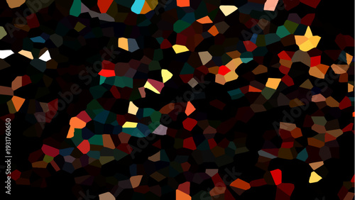 Vector Abstract Mosaic of Lights vibrant mosaic composed of multitude shapes and hues, create dazzling display of light and color that evokes sense of wonder, abstract art and design.