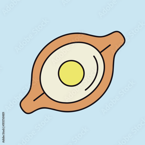 Traditional Georgian Khachapuri Bread Icon